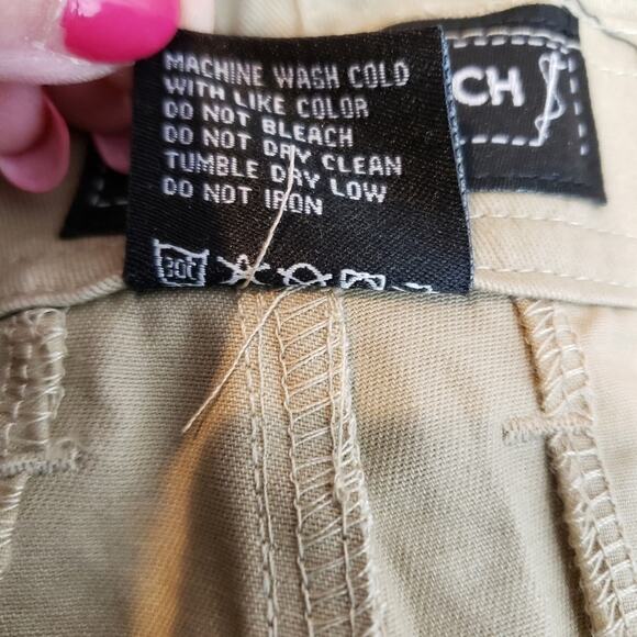 Wicked Stitch Flat Front Belted Khaki Shorts Size 38 NEW - Picture 4 of 9